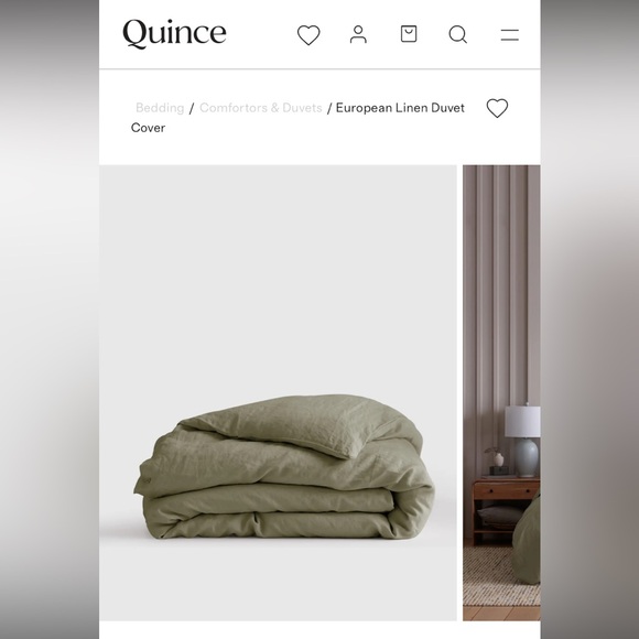 Quince European Linen Duvet - Picture 1 of 4